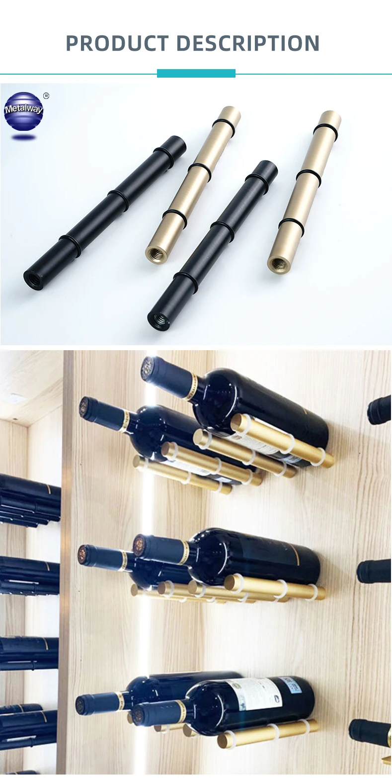 High Quality One Bottle Deep Single Bottle Wine Pegs Wall Mounted Metal