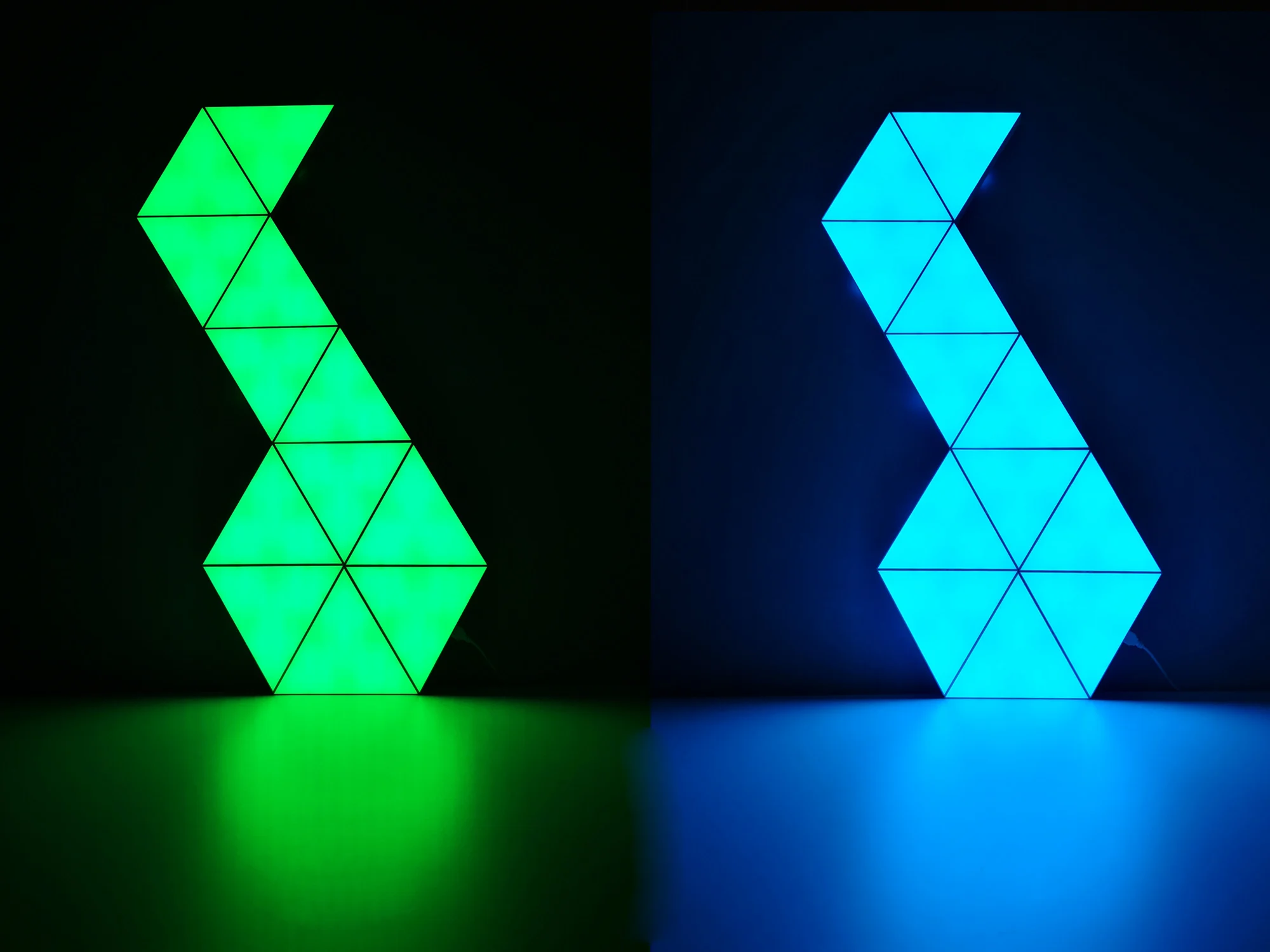 Gaming Room Light Touch Sensor Color Triangle Panel Light Sticky Wall Mounted RGB Wall Lamps Lighting and Circuitry Design