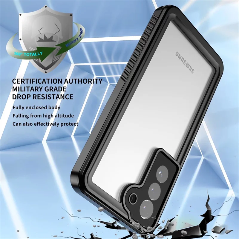 Shockproof Transparent Full Protective IP68 Waterproof Phone Case for  Samsung Galaxy S22 Ultra S22 Plus S21 FE