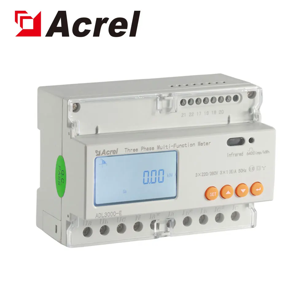 Acrel ADL3000-E 3 phase energy meter price RS485/three phase digital energy meter/three phase din rail energy meter