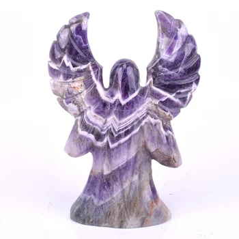Crystal Healing Stones Birthday gift Hand Carved Figurines Wholesale Big Guardian Crystal Angel