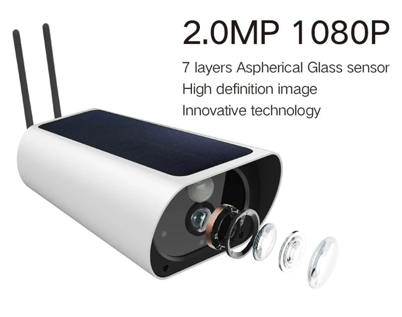 2MP HD Rechargeable Solar Power 4G Security Camera 1080P P2P Solar 4G WIFI IP Surveillance Camera Battery WIFI Cam