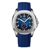 9 silver blue - silicone band