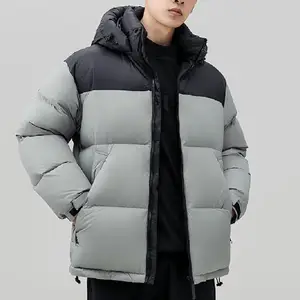 Men's Fashion Casual Hooded Puffer Jacket, Winter Windproof and Warm Parka, Outdoor Winter Down Jacket