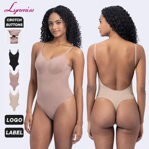 Wholesale Woman Backless Body Shapers Seamless Tummy Control Thong Bodysuit Body Shapewear Women Shapewear for Women
