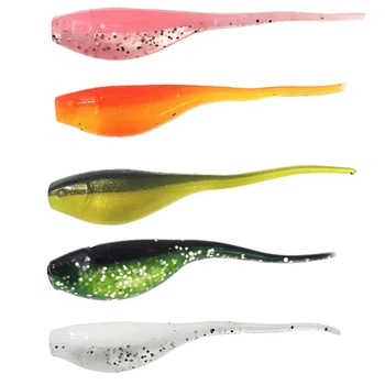 OEM High Quality 10pcs/bag 5cm 0.7g PVC Small Tadpole Lure Worm Pin Tail Soft Bait for Carp & Perch Midwater Fishing – Soft Lure – view 2