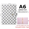 Raccoglitore bianco + rosa + oro rosa A6