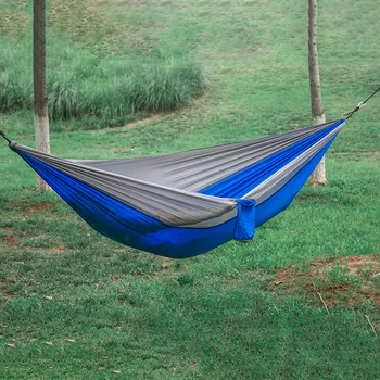 Outdoor hammock Nylon silk parachute cloth single and double travel camping camping dormitory adult leisure swing swing chair