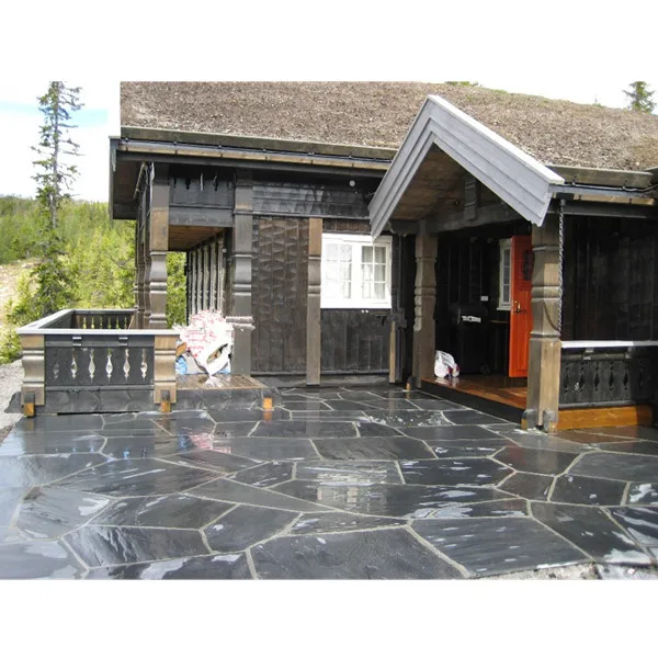 China Orient Black Carbon Level Slate Slabs and Tiles/Slate/Black