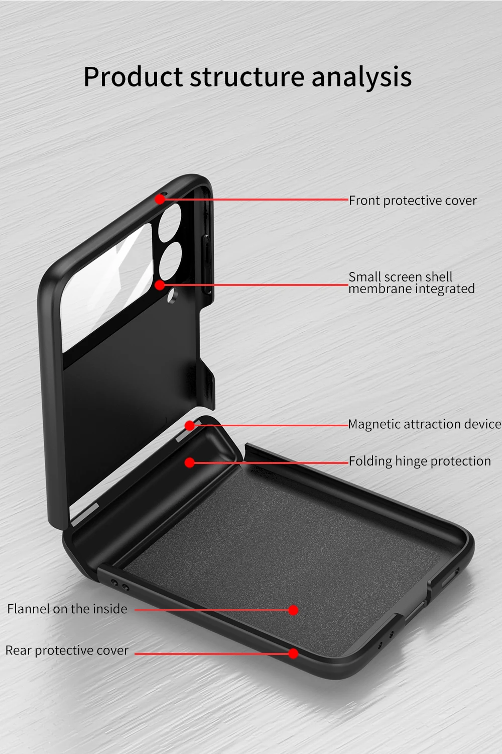 GKK 360 Hinge All Inclusive Shell for Samsung Galaxy Z Flip4 Case Magnetic Ultra Thin Hard Case for Samsung Z Flip 4 Back Cover