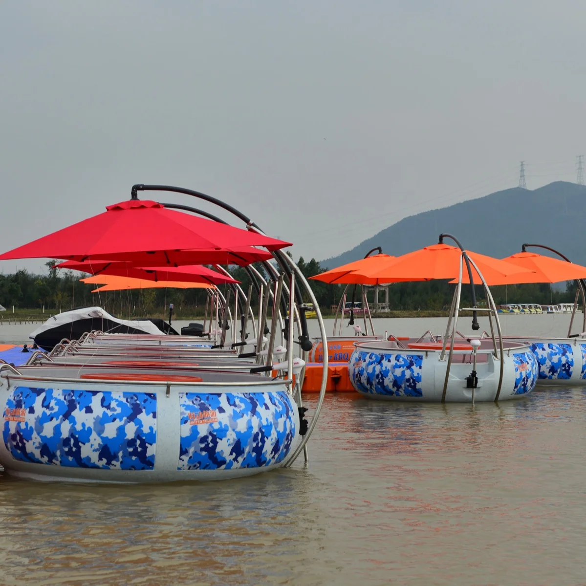 Party Grill Boat Multifunctional Floating Barbecue Restaurant Water Park Electric Leisure Bbq