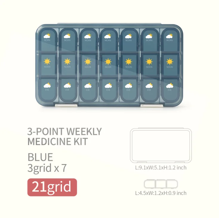 Лидер продаж, пылезащитный контейнер для рыбьего масла, 3 раза в день, органайзер для таблеток на неделю, коробки