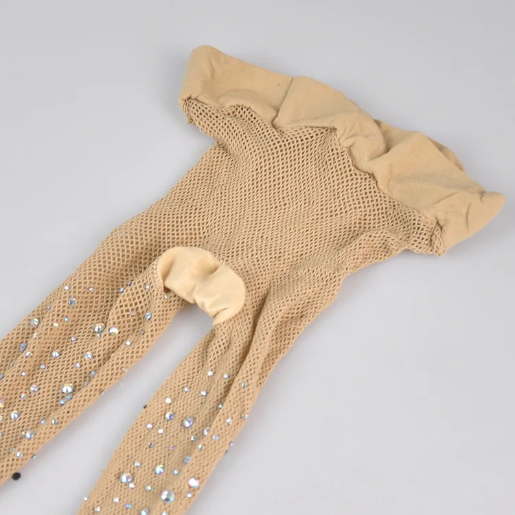 Пикантные блестящие алмазные чулки с драгоценными камнями колготки с высокой талией блестящие колготки с промежностью