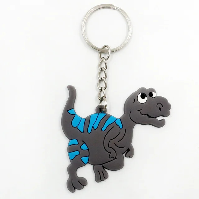 Wholesale Cute Animal Dinosaur Keychain Silicone Pvc Cartoon Keychains
