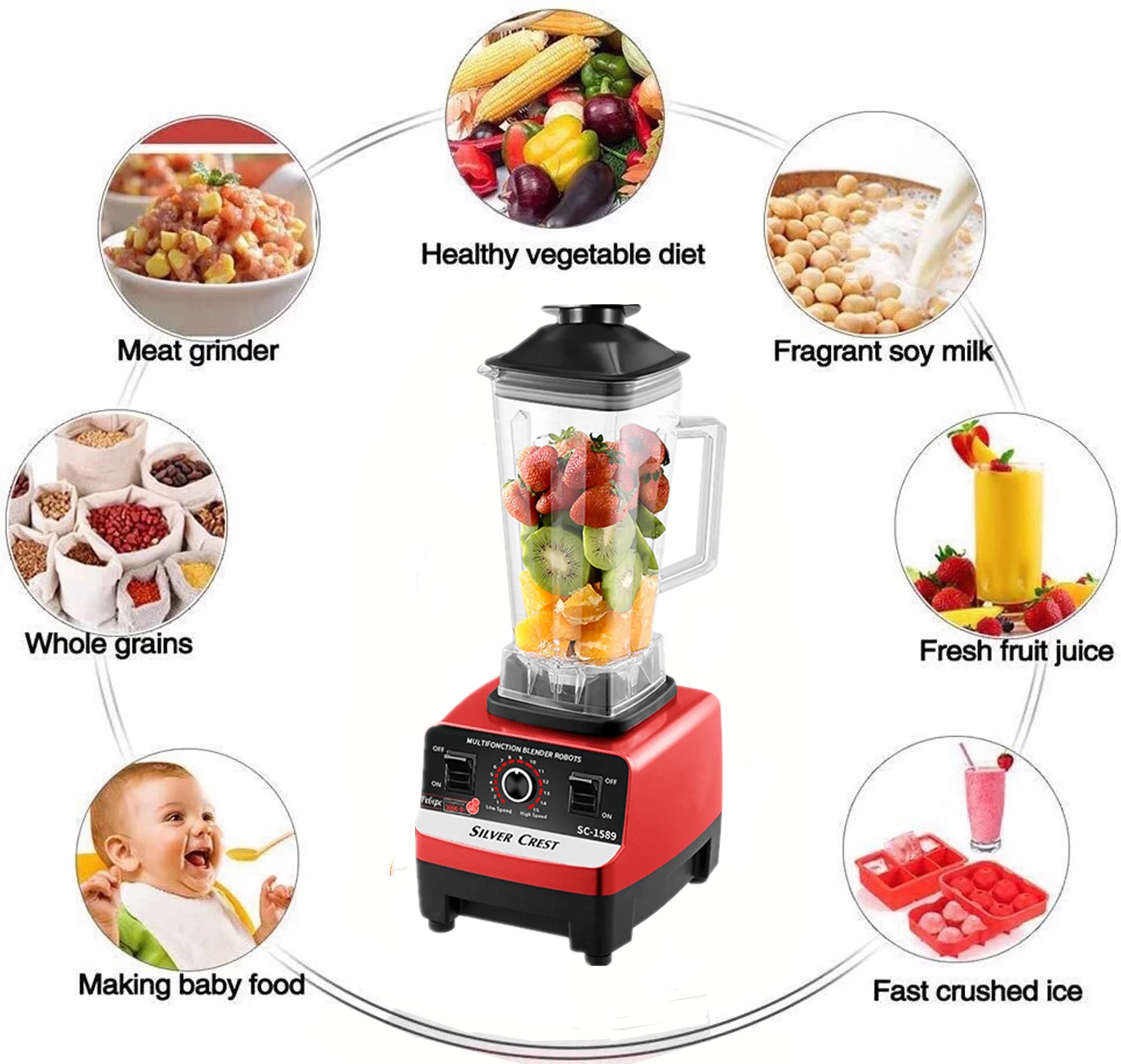 Durable silver crest blender is here🔥 Aseju ni 15,000w…..4500w ti to