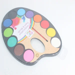 Art Supplies 12 Colors Solid Watercolor Paint Set for Kids Students Adult Artist ForClassroom, Parties,and Art Activities