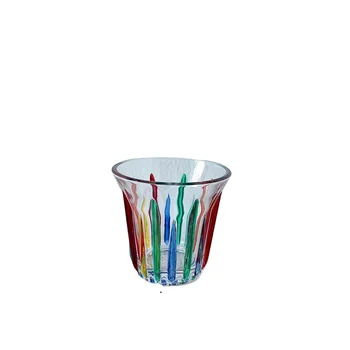 Painted coffee tumbler Tempered tumblerp hand-painted espresso cup