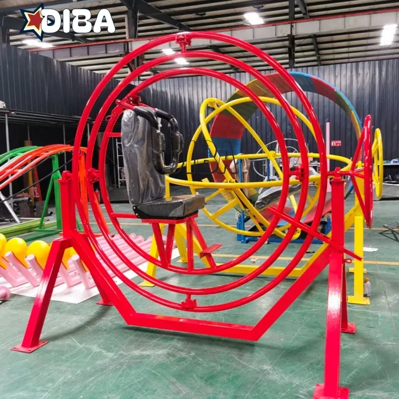 Customized 360 Degree Rotating Games 6 Seats Attraction Rides Human Gyroscope for Sale