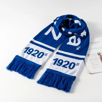 Custom Autumn Winter Warm Soccer Scarf Premium Acrylic Reversible Unisex Football Scarf for Fans