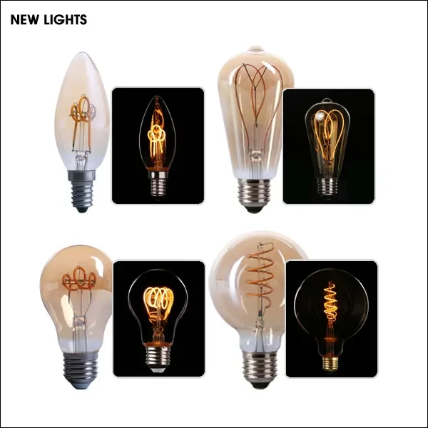 Winding Led Quality Nostalgia Retro Lighting in the Home Cafe Bar E27 ST64 LED 4W ...