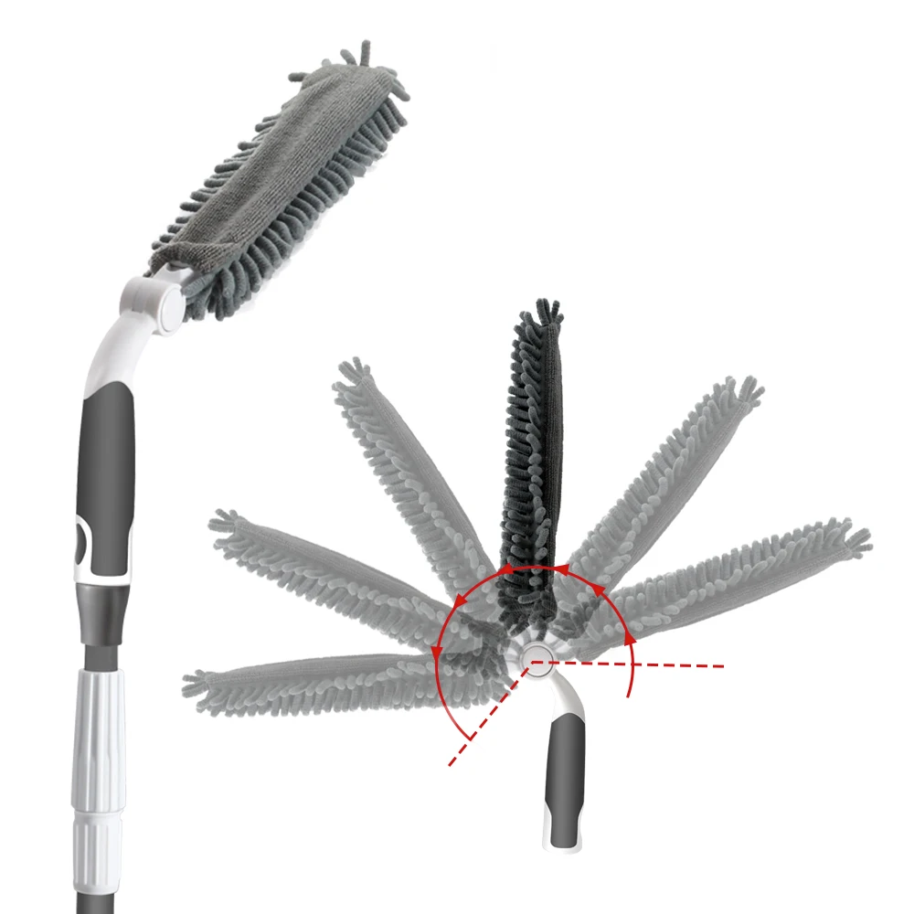 Профессиональный поставщик Masthome, серый Пыльник из микрофибры с вращающейся ручкой, пыльник из микрофибры для автомобиля