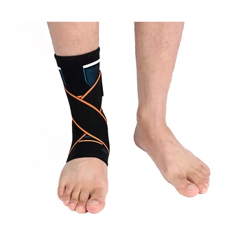 Knitting Compression ankle support brace with Adjustable Straps