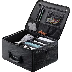 2026 Premium Waterproof Car Golf Locker Trunk Organizer with Stand Golf Supplies Accessories Including Gloves Tees Balls