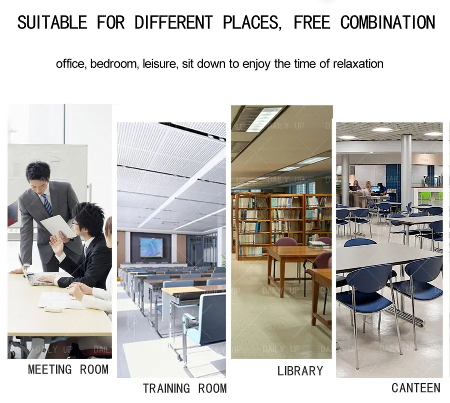 Concise Stacking Banquet Chair With Comfortable Back Large Seat Metal Frame Sled Dining Chair For Student Training And Leisure