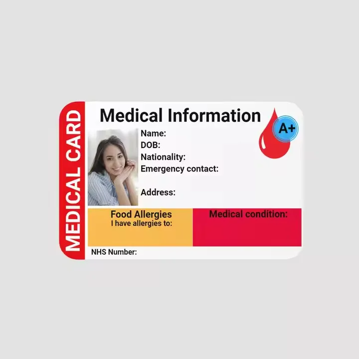 Customized Printable High Quality PVC Plastic ID Membership Student Staff Name Cards