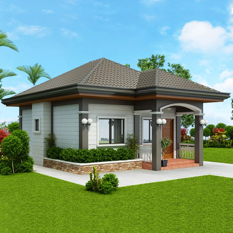 One Storey Two Bedroom Prefabricated Villa Building Steel Structure ...