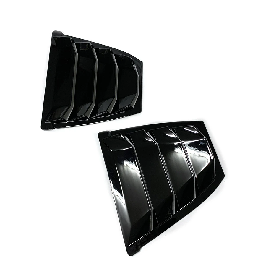 product rear side window louvers for mazda 3 m3 axela 2014   2018 abs scoop shade cover air vent blinds racing style shutter-7