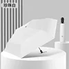 Parapluie automatique ultraléger avec poignée noire - Blanc cassé