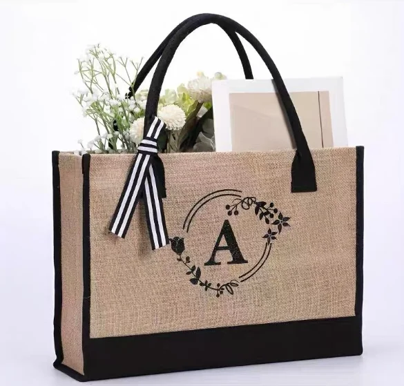 Factory Sale Cheap Price Jute Shopping Bag With High Quality Jute Tote Bag For Lady Style Design