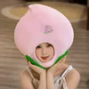 หมวกคลุมศีรษะสีพีชไร้คำบรรยาย