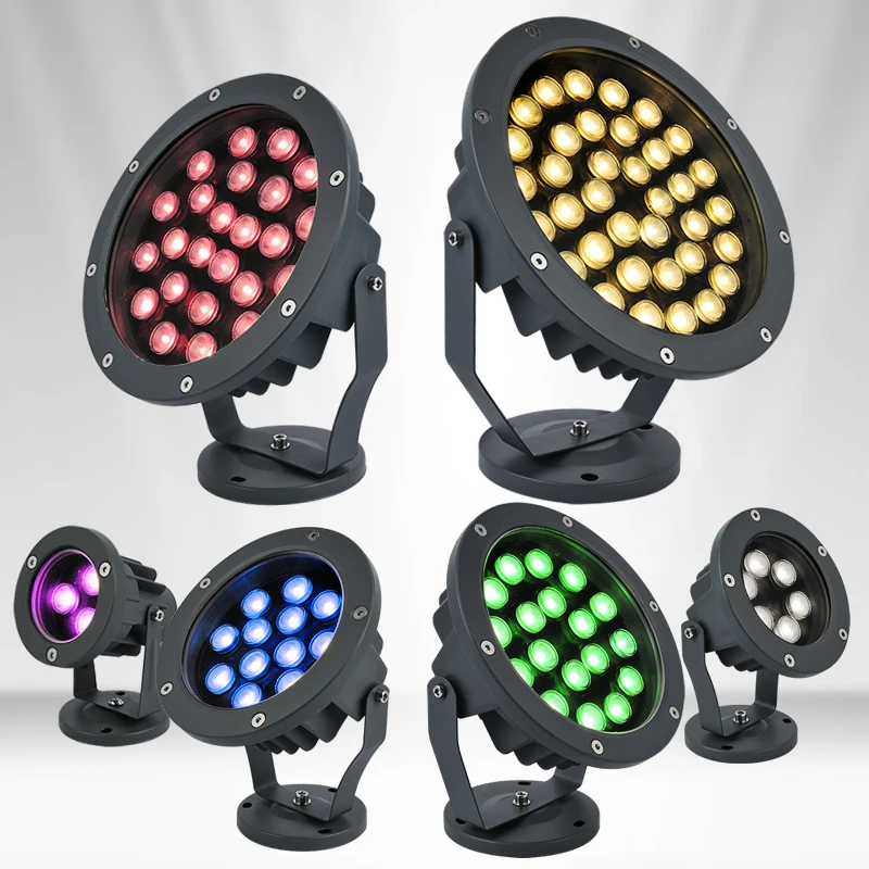 LED Projector Floodlight Waterproof Outdoor Aluminum Garden Landscape Spotlight IP65 Lawn Ground Tree Light Electric Power