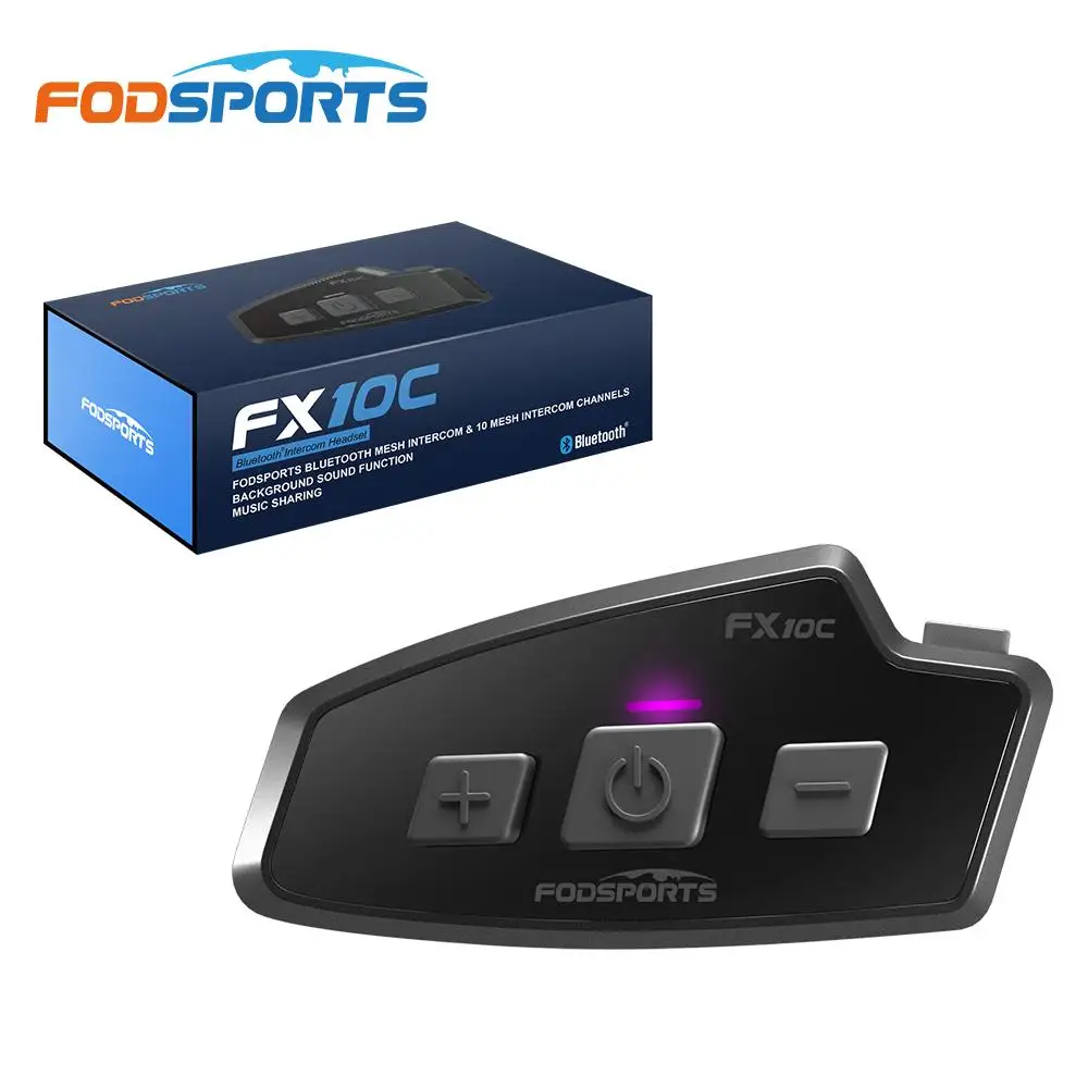 Fodsports FX10C Bluetooth Helmet Mesh Intercom - 1000m Range