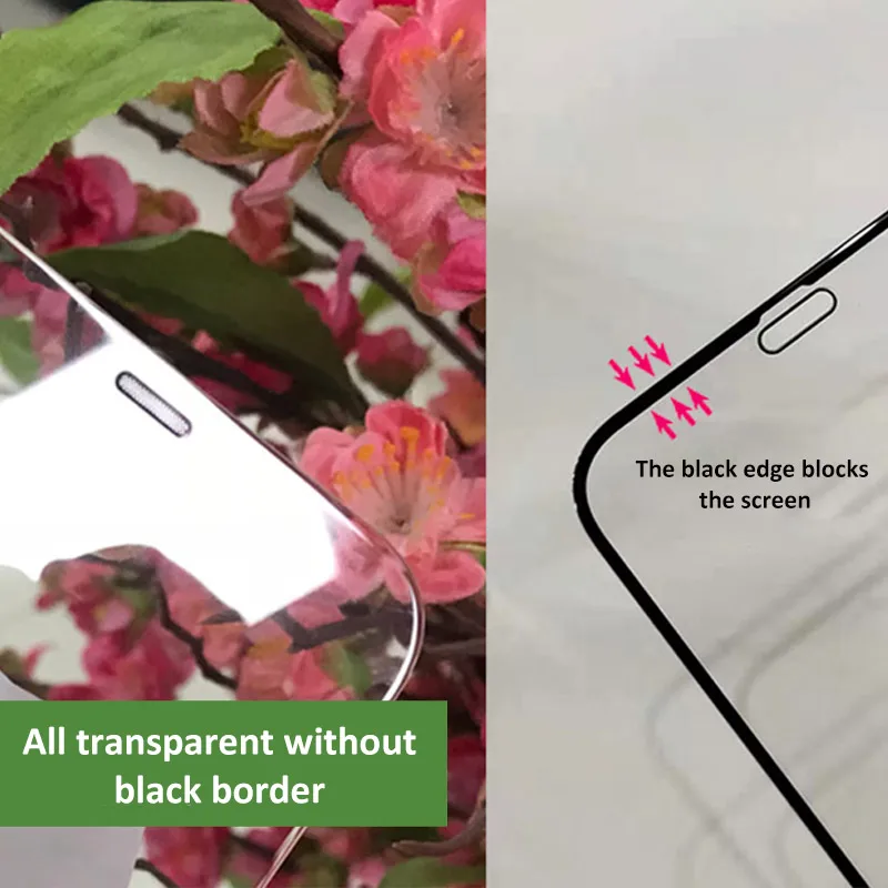 Weaddu Full Size with Dust Net Dustproof Tempered Glass Screen Protector for iphone 12 Protector De Pantalla Vidrio Templado