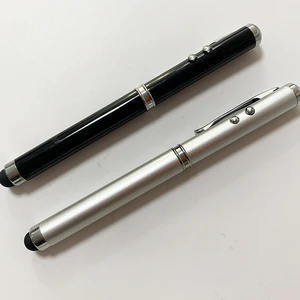 Wholesale Supply 4 in 1 Promotion LED Laser Pointer Touch Screen Metal Ball Pen With Custom Logo Multi Function Metal Tool Pen