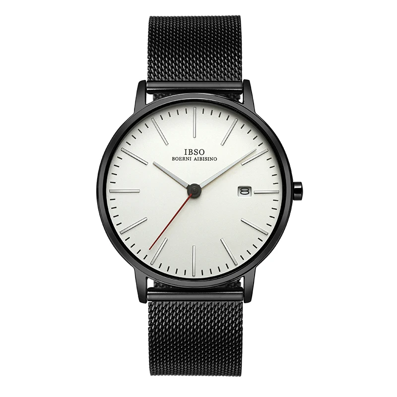 IBSO 8618 Top Quality Unisex Milanese Strap Date Calendar Men Minimalist Watch