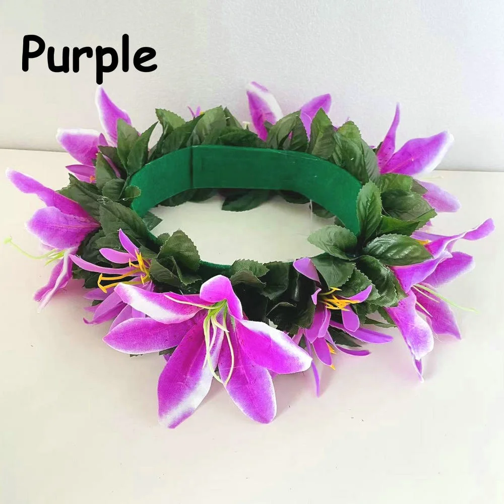 Fabric Floral Headband Artificial Tropical Plumeria Island Frangipani Tiare Hibiscus Pin Comb Headband Dancing Party Accessories