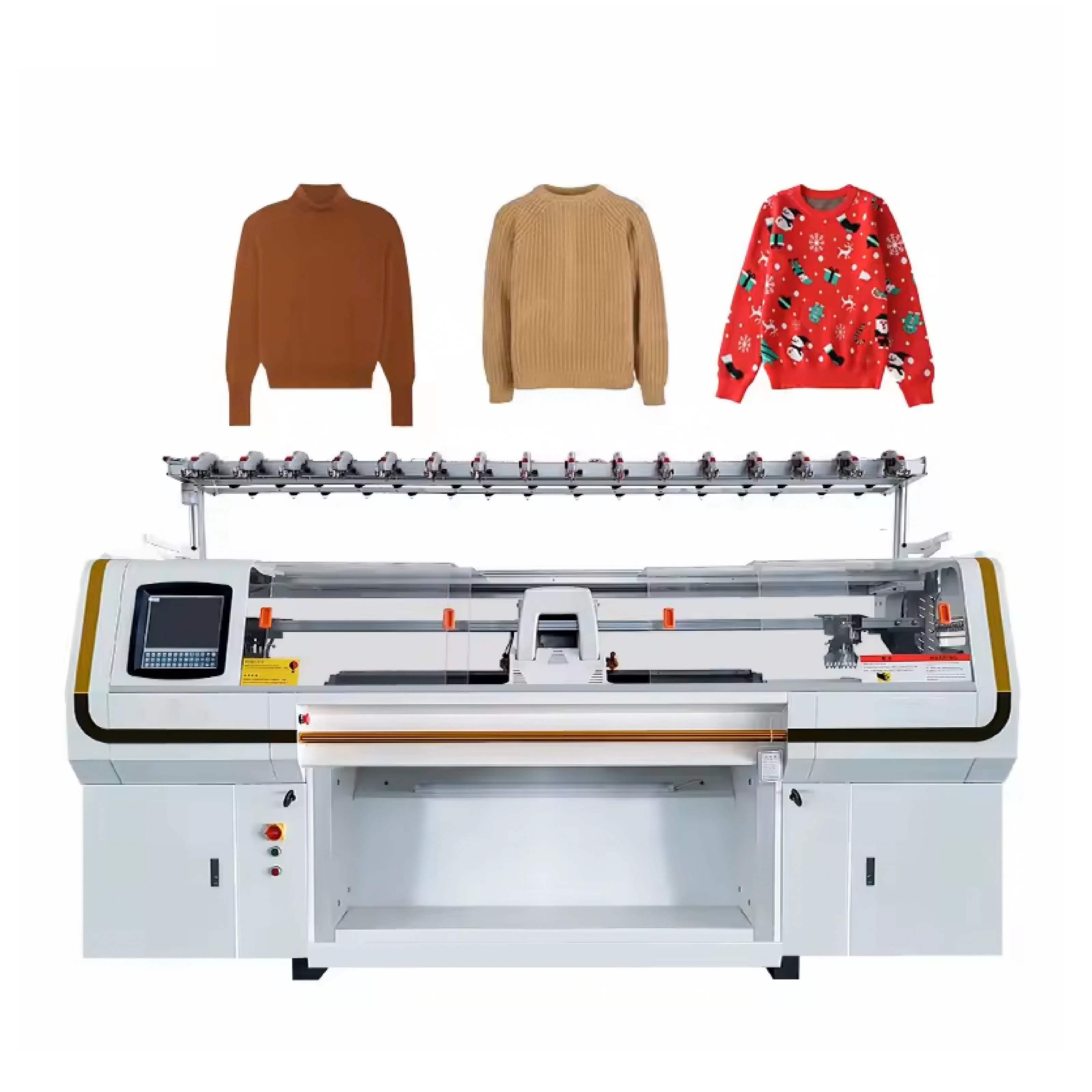 TONGDA  Computerized Flat Knitting Machine, 7G-18G, Automatic Yarn Changing, for Sweater/Glove Production