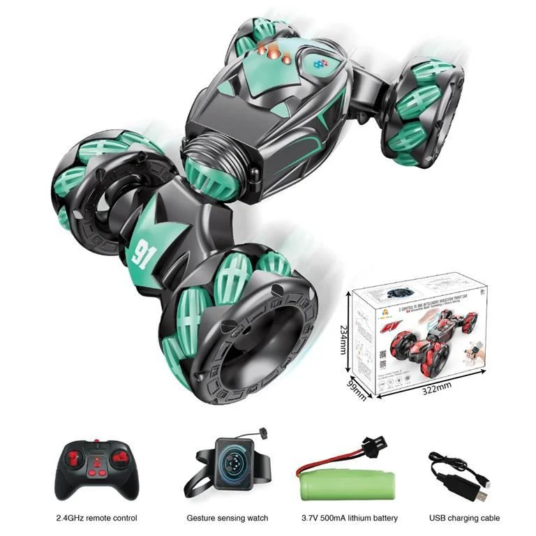 Spray Hand Gesture Sensing Remote Control Twisting Car Monster Deformation Double Control RC 360 Rolling Drift Stunt Car