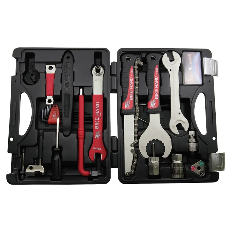 BIKE HAND Bicycle Repairing Tool Kit Tool Case Box Including Multifunction  Tools for Bike