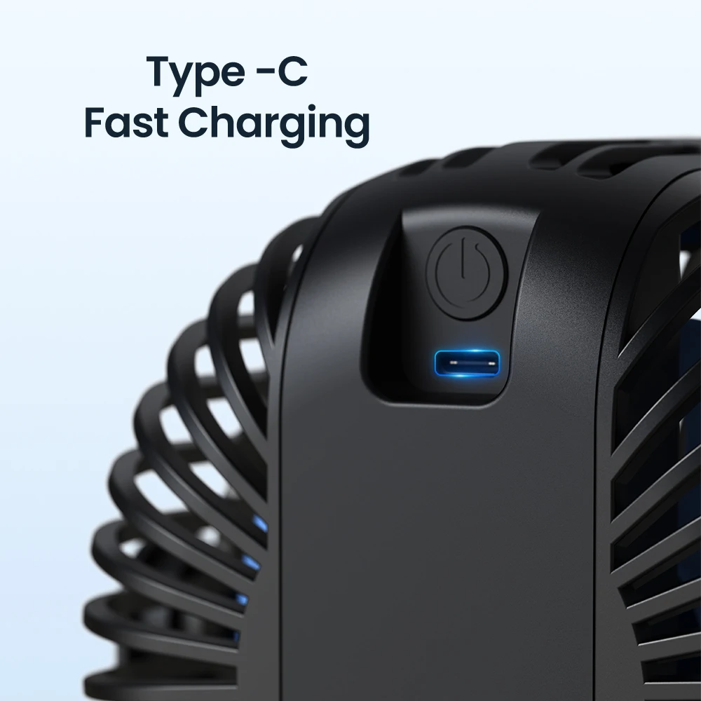 2024 OEM K60A новый дизайн 5000 мАч светодиодный дисплей маленький мини-вентилятор с USB-дисплеем большой вентилятор осьминогом для детской коляски