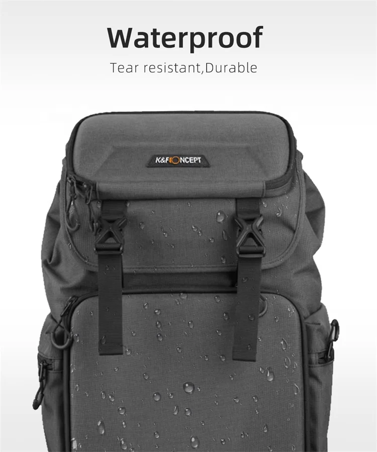 Сумка-рюкзак K & F для камеры с логотипом на заказ, водонепроницаемая большая сумка для видеокамеры dslr для камеры canon