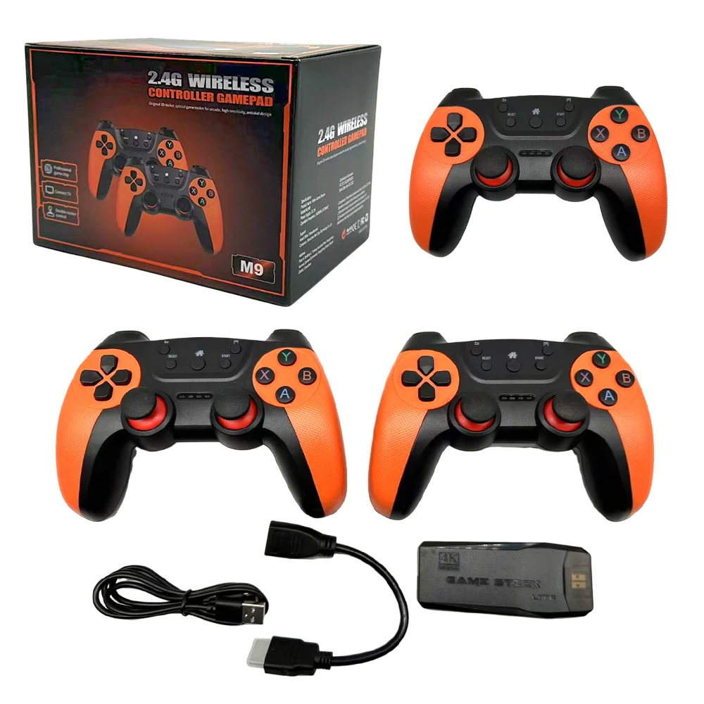 4K HDMI Video Game Stick Console – 20000+ Retro Games – 64GB, 2 Wireless Gamepads – TV Game Player