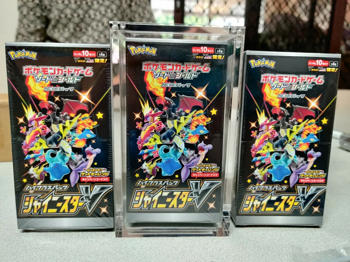 shiny star v booster box case Amazon.com: Acrylic Display Case Compatible for Pokemon Japanese Booster Box  – Fits VSTAR Universe, Shiny Star V, VMAX Climax, Tag Team GX All Stars,  Shiny Treasure ex – Dustproof Protector Box Holder - main image 1