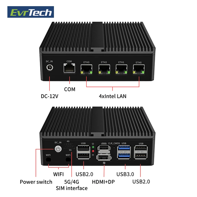 12th Gen Intel Alder N100 Security Pfsense Fortigate Firewall Appliance VPN Router Home Server Mini Pc for Business