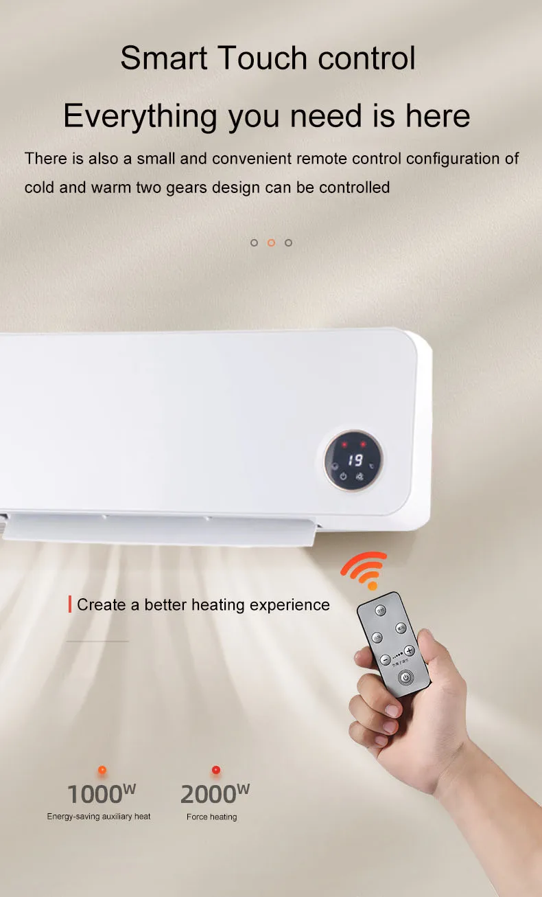Electric Fan, Portable, PTC, Wall - detail 10