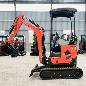 Compact Excavator 1.2 Ton Small Mini Excavator Closed Cab Mini Digger